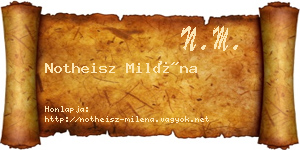 Notheisz Miléna névjegykártya